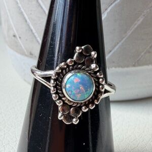 Sterling Silver Opal Ring